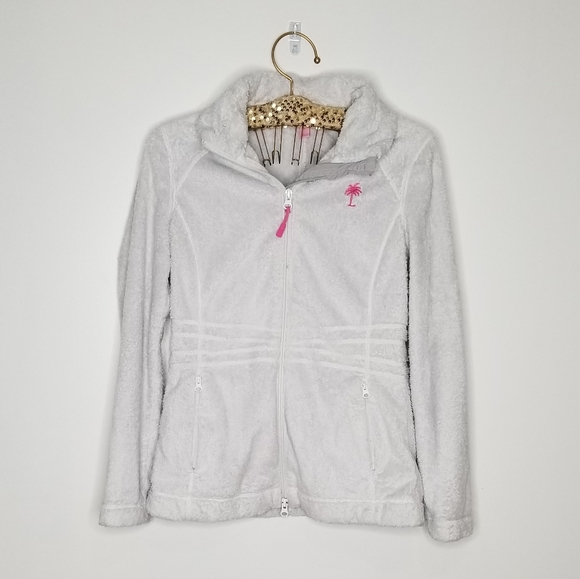 Lilly Pulitzer Jackets & Blazers - Lilly Pulitzer Light Grey Zipper Sweater